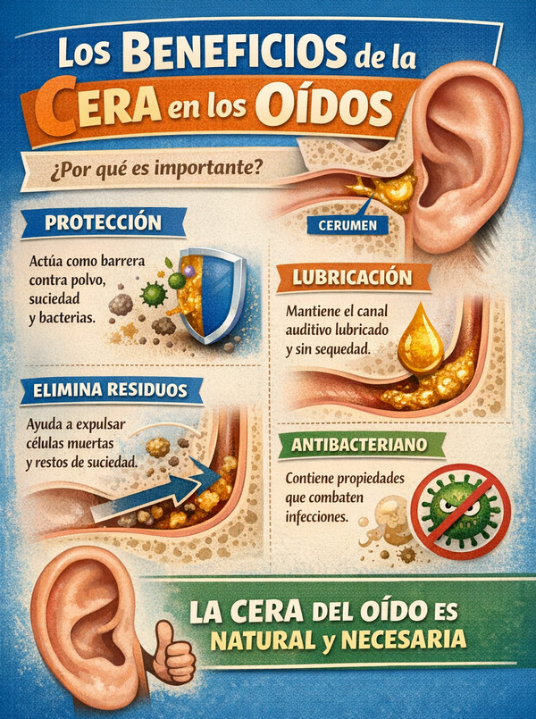 Importancia de la cera en los oídos