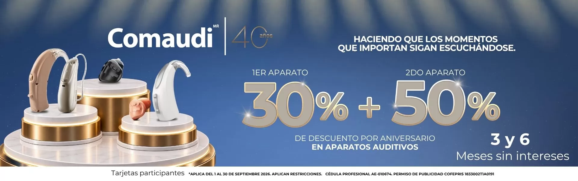 Descuento en aparatos auditivos