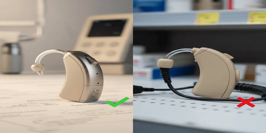 Aparatos auditivos de marca reconocida vs comercial genérico