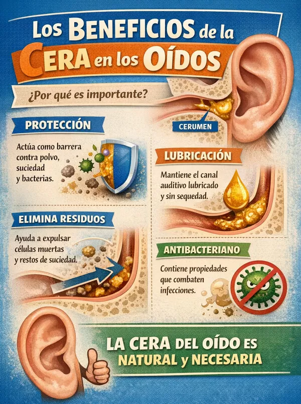 Importancia de la cera en los oídos