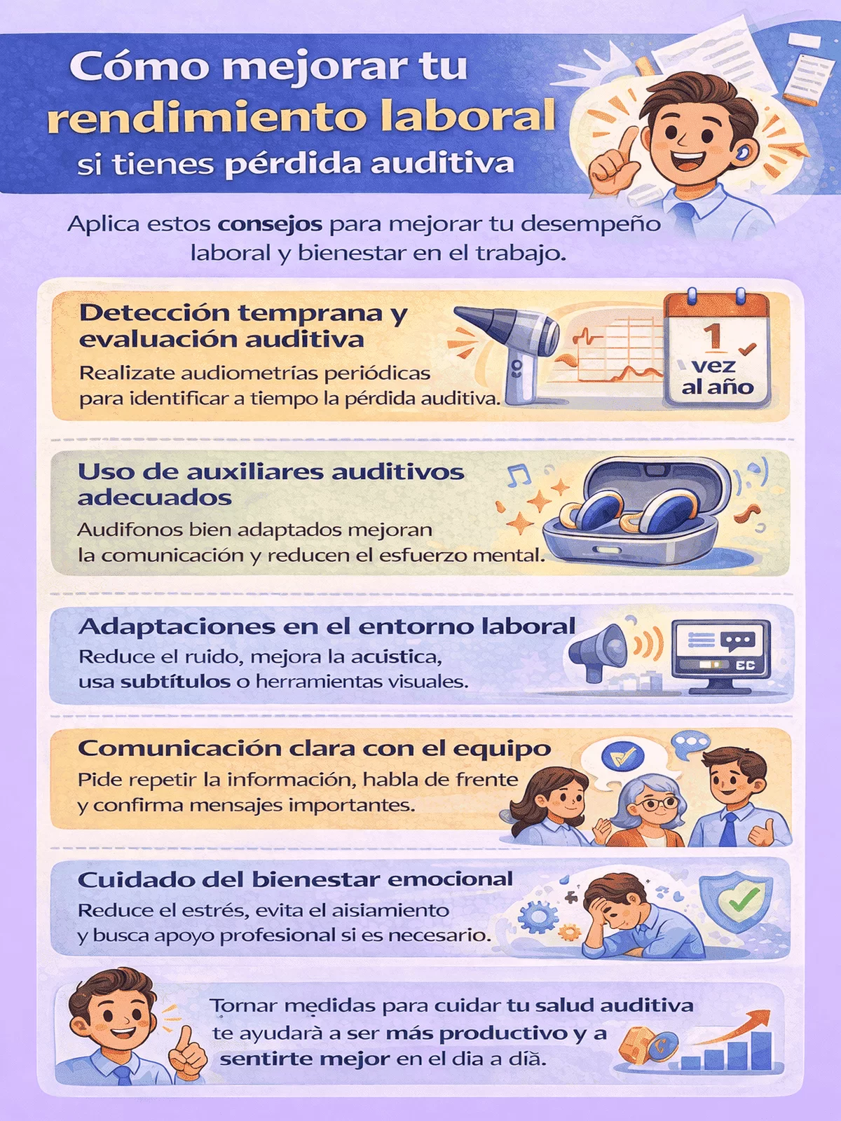 Recomendaciones para mejorar el rendimiento laboral